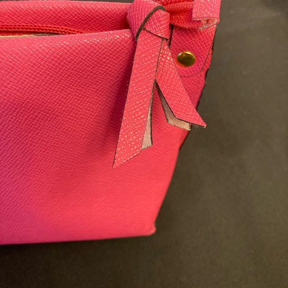 Macy's bright pink zippered makeup bag. - Picture 3 of 7